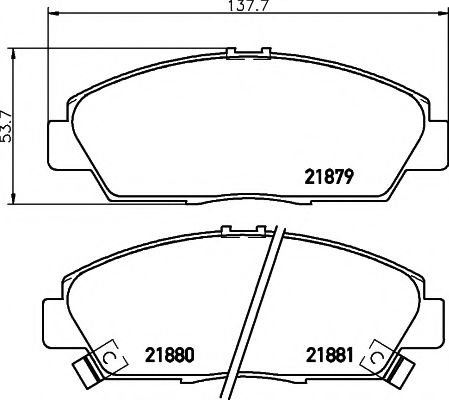 Комплект тормозных колодок, дисковый тормоз HELLA PAGID 8DB 355 016-631