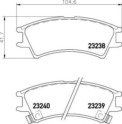 Комплект тормозных колодок, дисковый тормоз HELLA PAGID 8DB 355 017-051