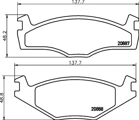 Комплект тормозных колодок, дисковый тормоз HELLA PAGID 8DB 355 017-521