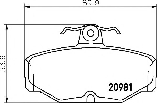 Комплект тормозных колодок, дисковый тормоз HELLA PAGID 8DB 355 017-621