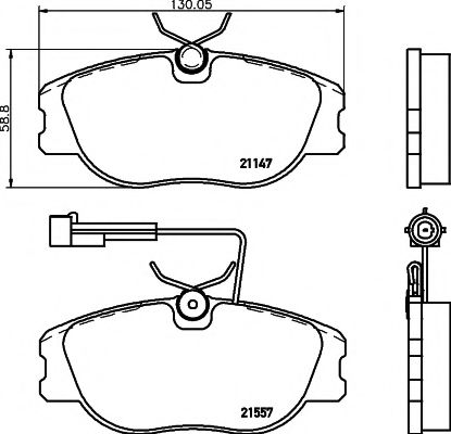 Комплект тормозных колодок, дисковый тормоз HELLA PAGID 8DB 355 017-961