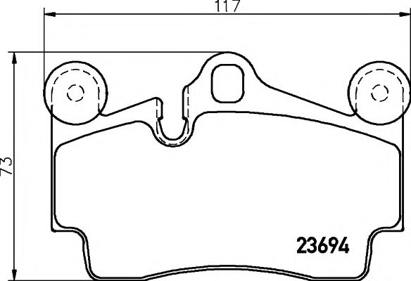 Комплект тормозных колодок, дисковый тормоз HELLA PAGID 8DB 355 018-711