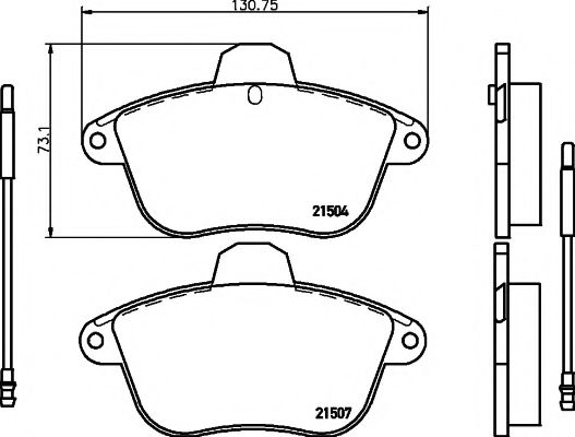 Комплект тормозных колодок, дисковый тормоз HELLA PAGID 8DB 355 019-081