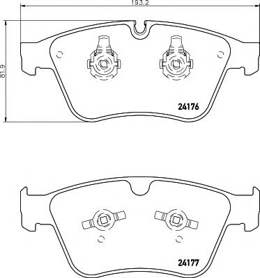 Комплект тормозных колодок, дисковый тормоз HELLA PAGID 8DB 355 020-031