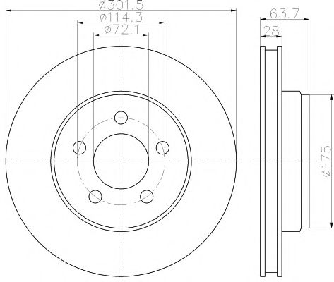 Тормозной диск HELLA PAGID 8DD 355 119-241