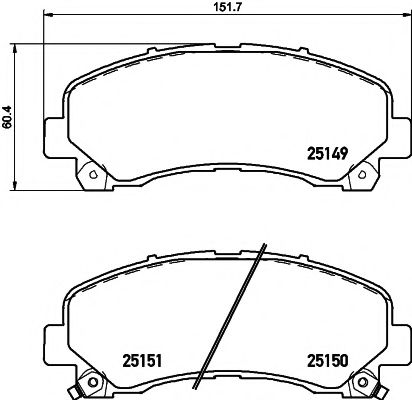 Комплект тормозных колодок, дисковый тормоз HELLA PAGID 8DB 355 020-171