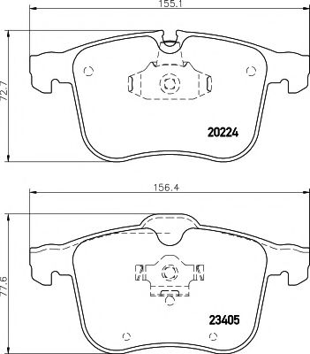 Комплект тормозных колодок, дисковый тормоз HELLA PAGID 8DB 355 006-561