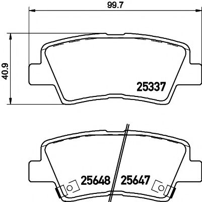 Комплект тормозных колодок, дисковый тормоз HELLA PAGID 8DB 355 020-371