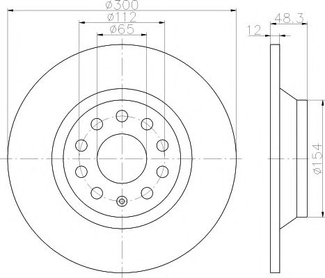 Тормозной диск HELLA PAGID 8DD 355 119-481