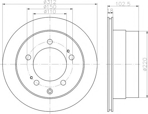 Тормозной диск HELLA PAGID 8DD 355 120-061