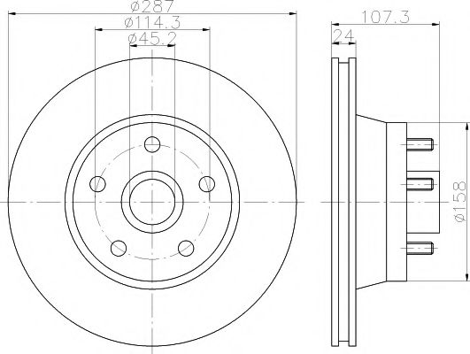Тормозной диск HELLA PAGID 55592