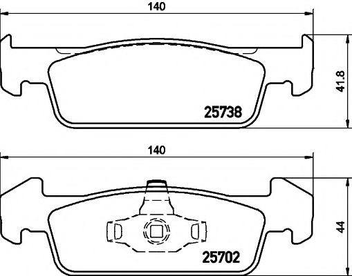 Комплект тормозных колодок, дисковый тормоз HELLA PAGID 8DB 355 020-421