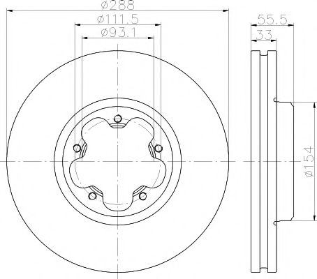 Тормозной диск HELLA PAGID 8DD 355 120-111