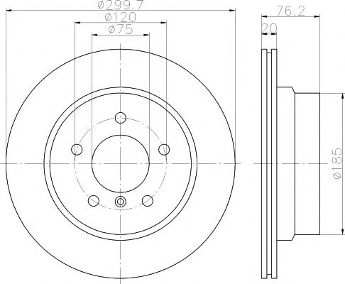 Тормозной диск HELLA PAGID 8DD 355 120-211