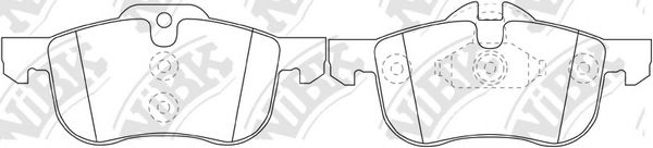 Комплект тормозных колодок, дисковый тормоз NiBK PN0153