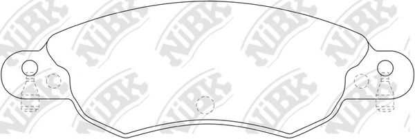 Комплект тормозных колодок, дисковый тормоз NiBK PN0185