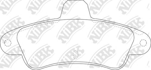 Комплект тормозных колодок, дисковый тормоз NiBK PN0288