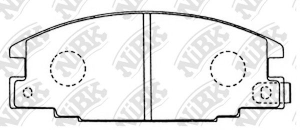 Комплект тормозных колодок, дисковый тормоз NiBK PN4196