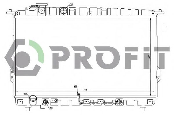 Радиатор, охлаждение двигателя PROFIT PR 1807A2