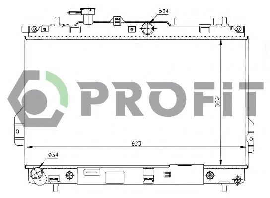 Радиатор, охлаждение двигателя PROFIT PR 1806A3