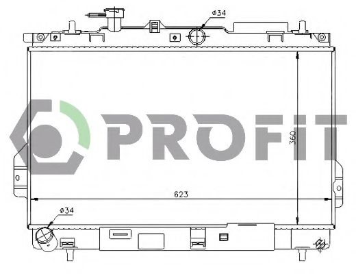 Радиатор, охлаждение двигателя PROFIT PR 1806A4