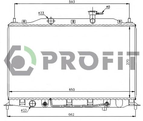 Радиатор, охлаждение двигателя PROFIT PR 1807A5