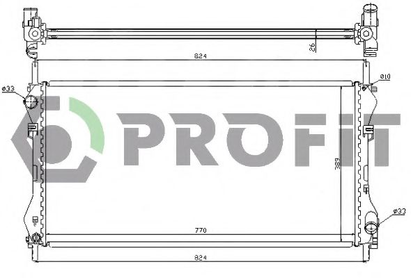 Радиатор, охлаждение двигателя PROFIT PR 2565A1