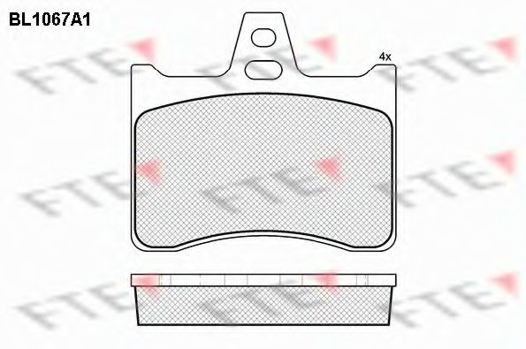 Комплект тормозных колодок, дисковый тормоз FTE BL1067A1