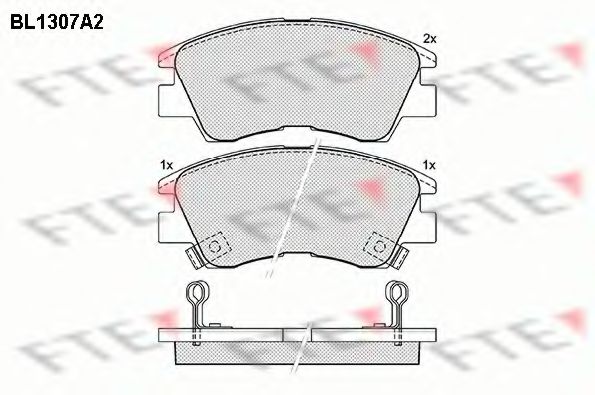 Комплект тормозных колодок, дисковый тормоз FTE BL1307A2