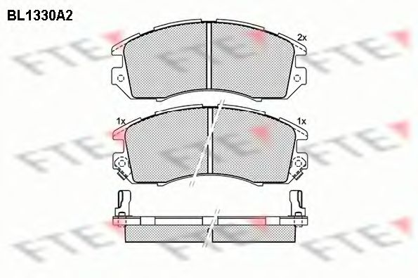 Комплект тормозных колодок, дисковый тормоз FTE BL1330A2