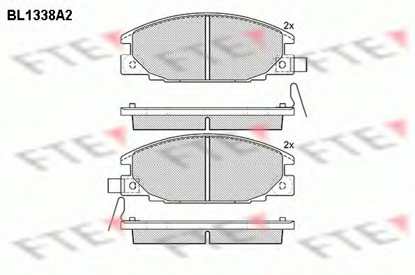 Комплект тормозных колодок, дисковый тормоз FTE BL1338A2