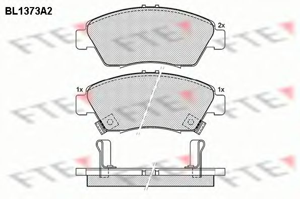 Комплект тормозных колодок, дисковый тормоз FTE BL1373A2