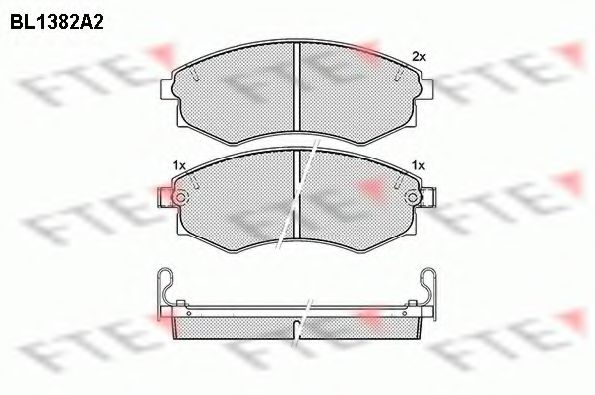 Комплект тормозных колодок, дисковый тормоз FTE BL1382A2