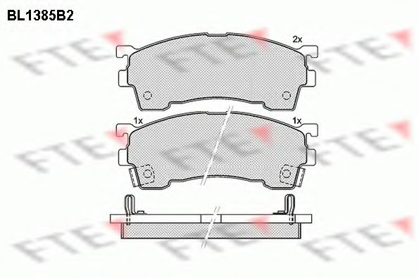 Комплект тормозных колодок, дисковый тормоз FTE BL1385B2