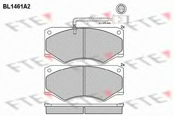 Комплект тормозных колодок, дисковый тормоз FTE BL1461A2