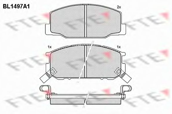 Комплект тормозных колодок, дисковый тормоз FTE BL1497A1