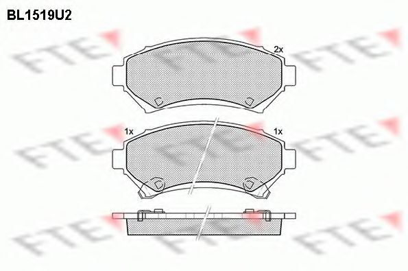 Комплект тормозных колодок, дисковый тормоз FTE BL1519U2