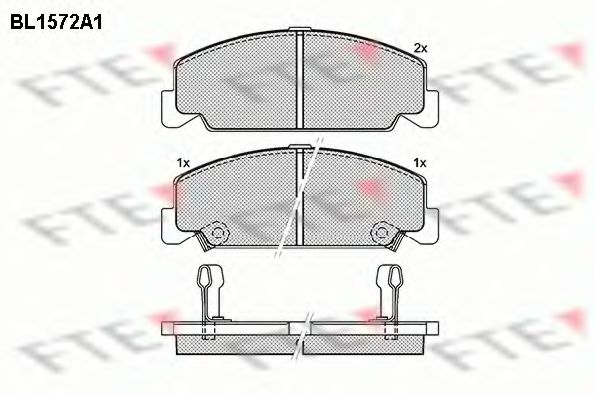 Комплект тормозных колодок, дисковый тормоз FTE BL1572A1