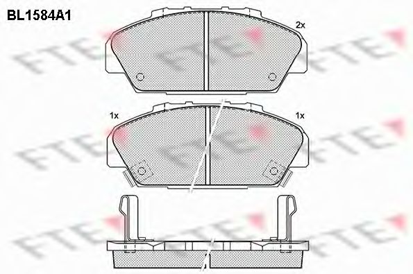 Комплект тормозных колодок, дисковый тормоз FTE BL1584A1