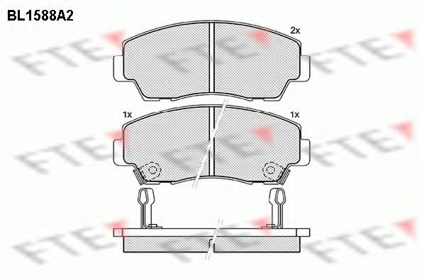 Комплект тормозных колодок, дисковый тормоз FTE BL1588A2