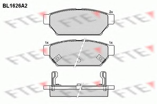 Комплект тормозных колодок, дисковый тормоз FTE BL1626A2