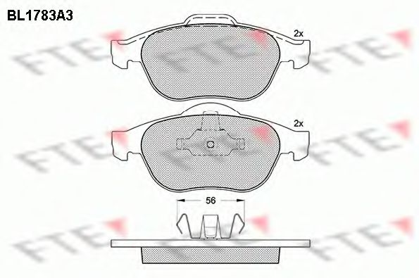 Комплект тормозных колодок, дисковый тормоз FTE BL1783A3