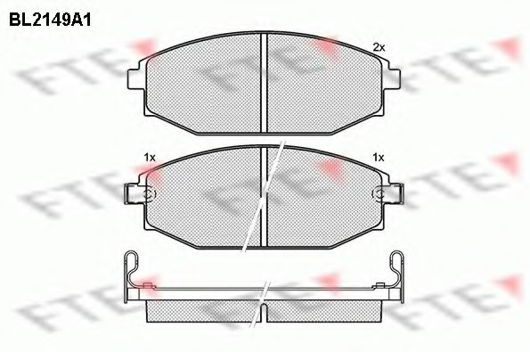 Комплект тормозных колодок, дисковый тормоз FTE BL2149A1