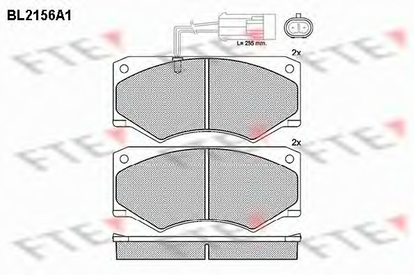 Комплект тормозных колодок, дисковый тормоз FTE BL2156A1