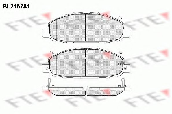 Комплект тормозных колодок, дисковый тормоз FTE BL2162A1