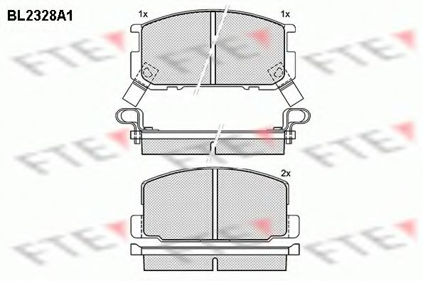 Комплект тормозных колодок, дисковый тормоз FTE BL2328A1