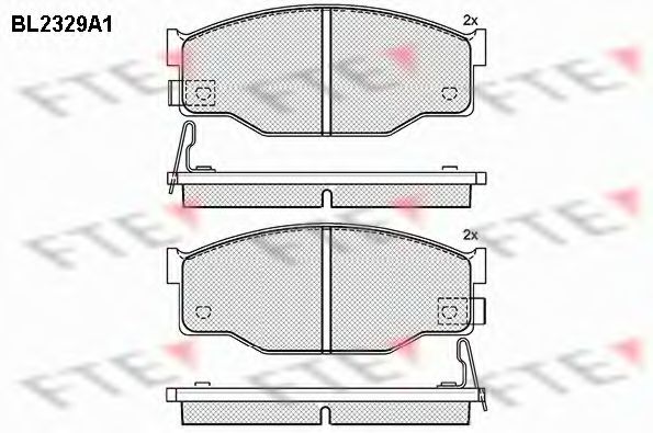 Комплект тормозных колодок, дисковый тормоз FTE BL2329A1