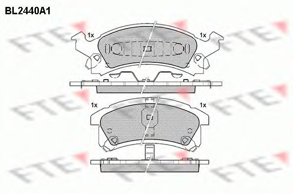 Комплект тормозных колодок, дисковый тормоз FTE BL2440A1