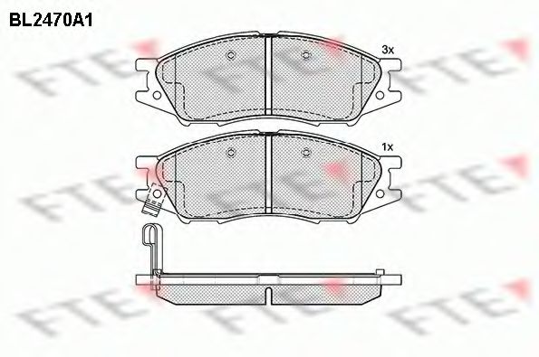 Комплект тормозных колодок, дисковый тормоз FTE BL2470A1