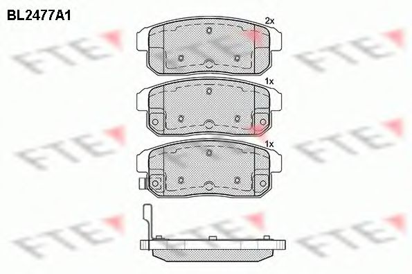 Комплект тормозных колодок, дисковый тормоз FTE BL2477A1